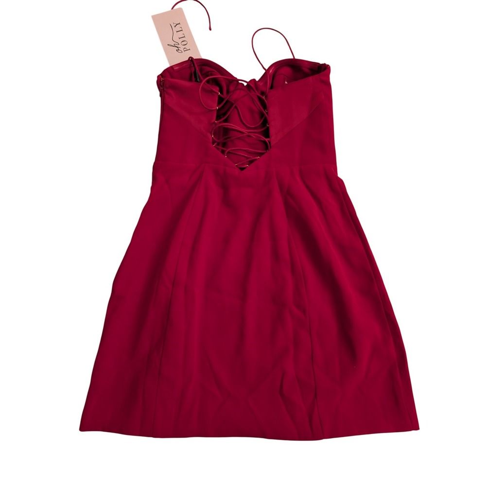 Oh Polly Eliska Strapless A-Line Mini Dress Fiery Red Corset NEW Size 0 feminine - Picture 8 of 13